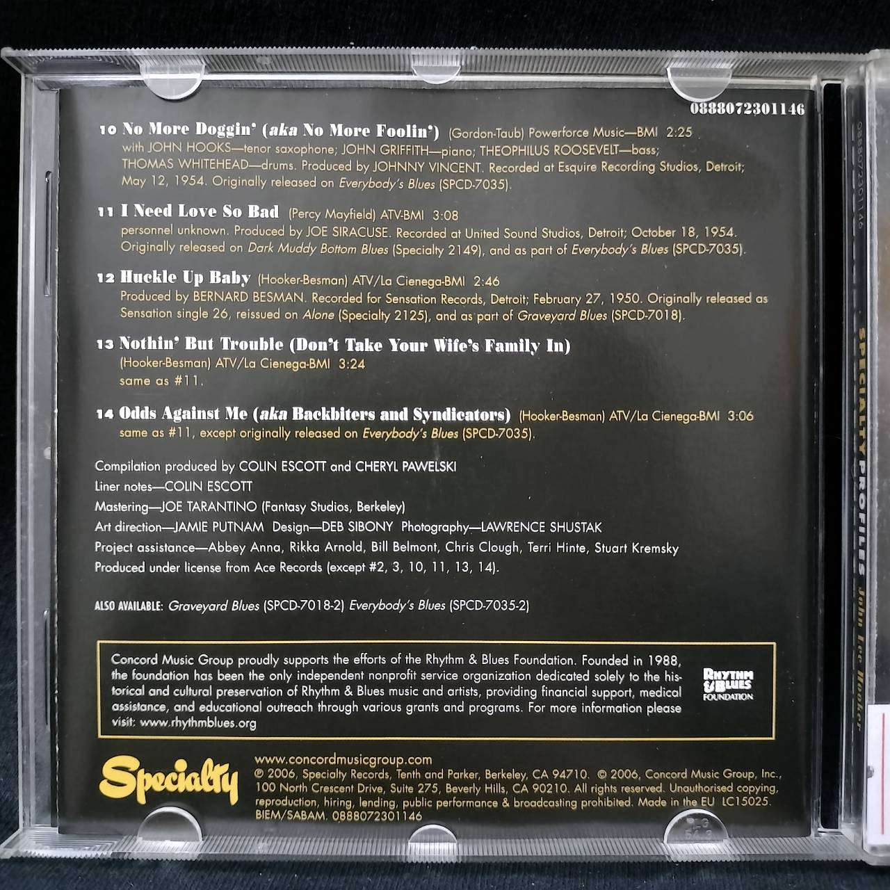 John Lee Hooker – Specialty Profiles / EU / แผ่นสภาพนางฟ้า