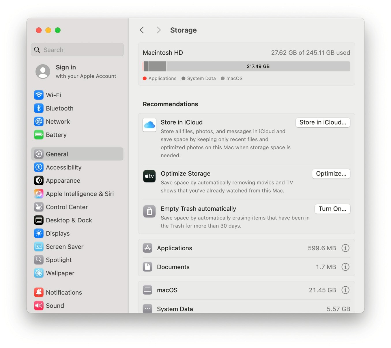MacBook Air 13" (M1 ปี 2020) 8/256GB Space Gray
