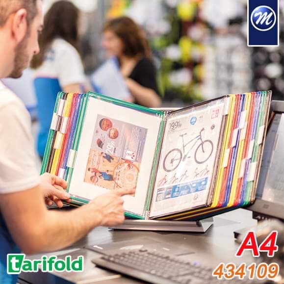 แท่นโชว์เอกสารตั้งโต๊ะ A4 (10ซอง) เทอริโฟลด์ 434109