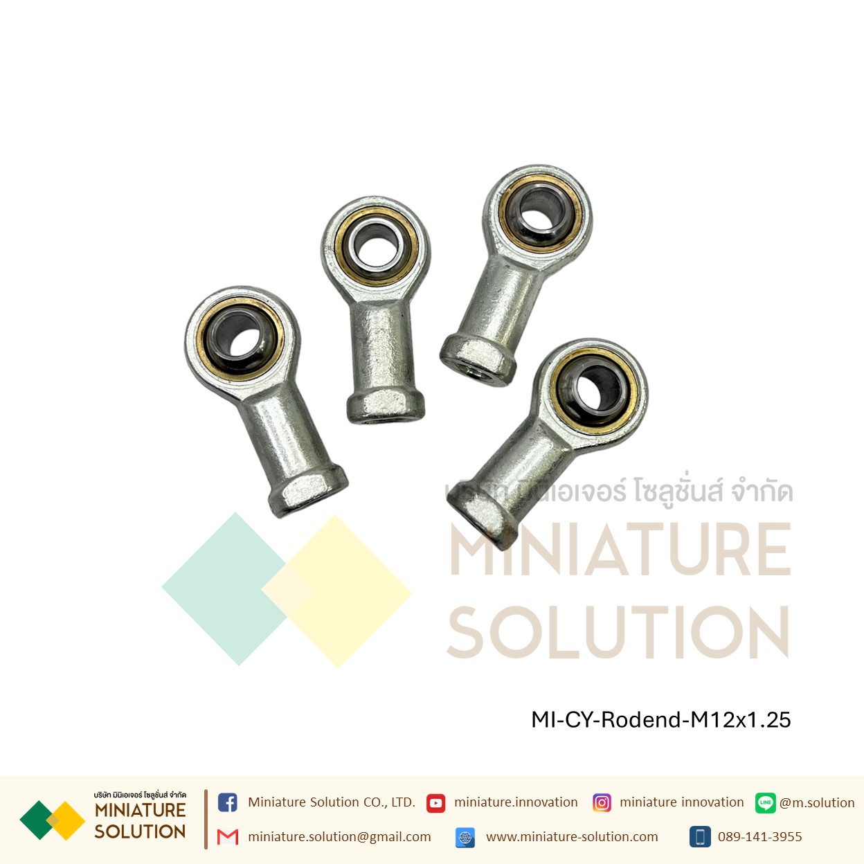 ลูกปืนตาเหลือก Mini Air Cylinder Female Thread Fisheye ก้านเชื่อมต่อแบริ่ง M5x0.8 M6x1 M8x1.25 M10x1.25 M12x1.25 M14x1.5M16x1.5 M18x1.5 M20x1.5 M27x2