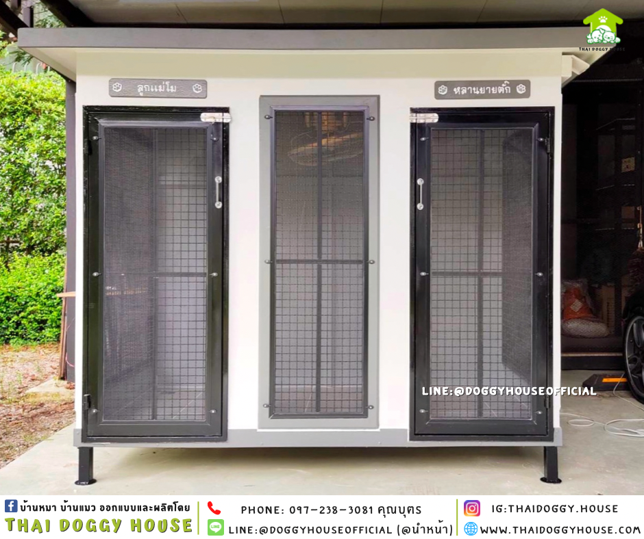 บ้านหมา แบ่ง 𝟐 ห้อง แบบบ้าน 𝐁𝐎𝐗 𝐒𝐓𝐘𝐋𝐄