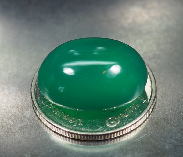 คาลซิโดนีสีเขียว (Green Chalcedony) 13.80 กะรัต