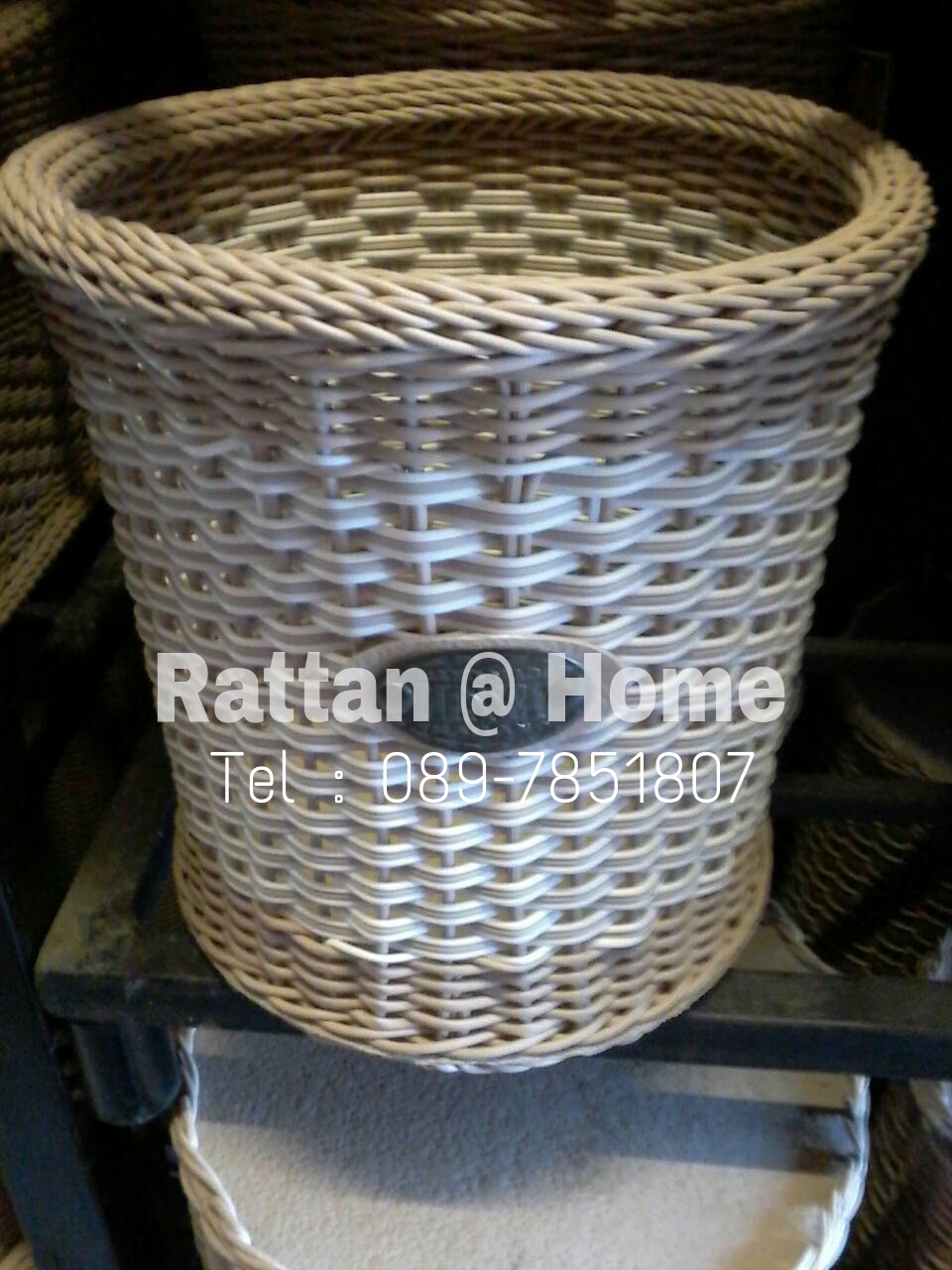 ถังขยะหวายเทียม ตะกร้าใส่ขยะ หวายเทียม (ตัวอย่างตะกร้าหวายเทียม)