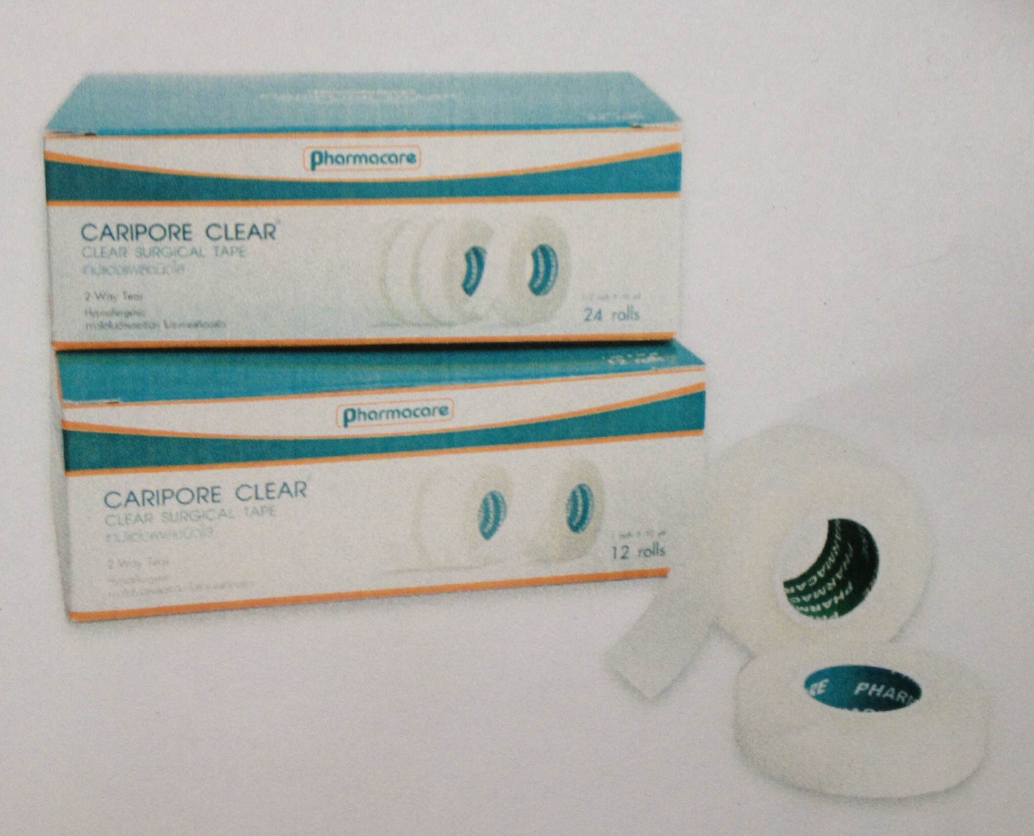 เทปแต่งแผลชนิดใส Caripore Clear (ขนาด 1/2 นิ้ว x 10 หลา และ 1 นิ้ว x 10 หลา)