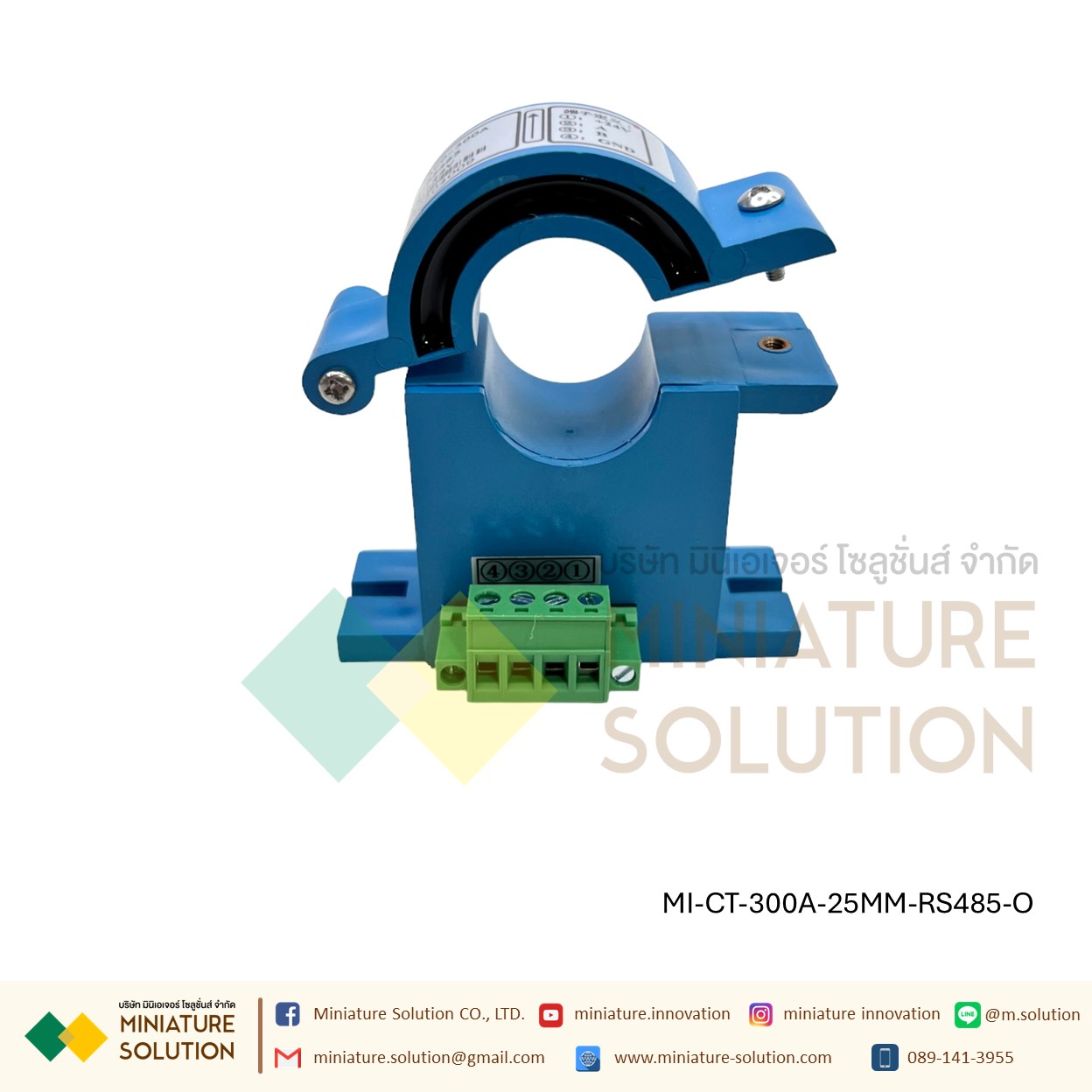 CT CURRENT TRANSFORMER หม้อแปลง CT RS485 Modbus Output Open port 25/38MM 100/200/300A (DC24V) (RS485)