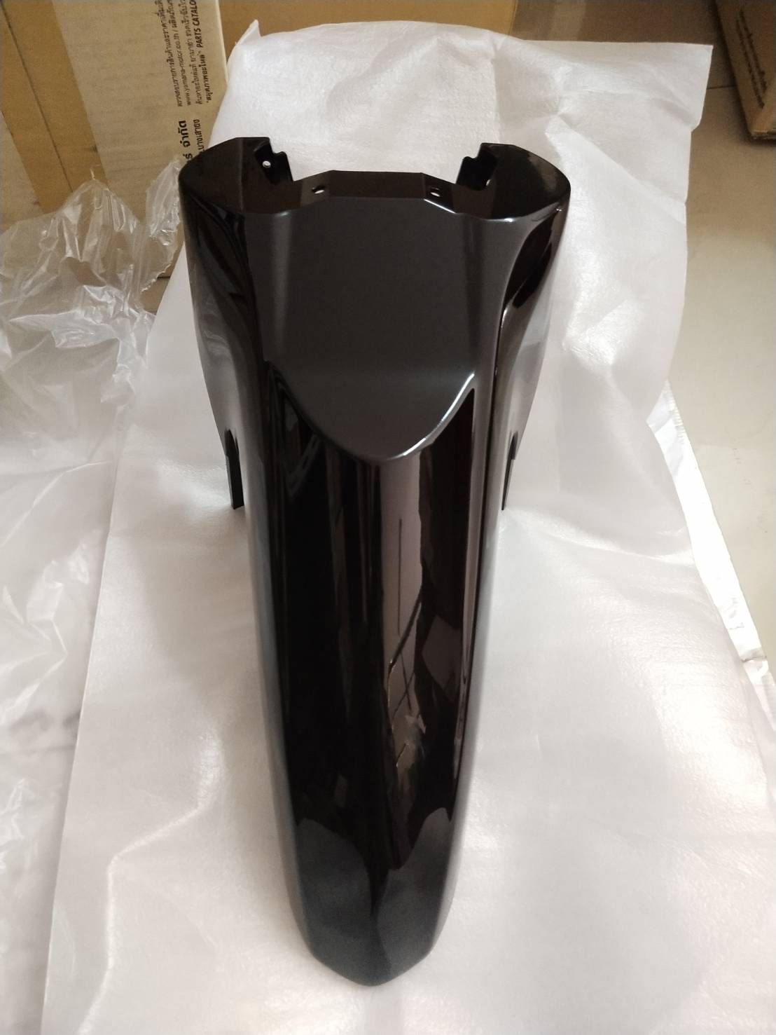 บังโคลนหน้าสีดำ(0903,SMX) สำหรับรุ่น FINN อะไหล่แท้ YAMAHA B6F-F1511-00-P2