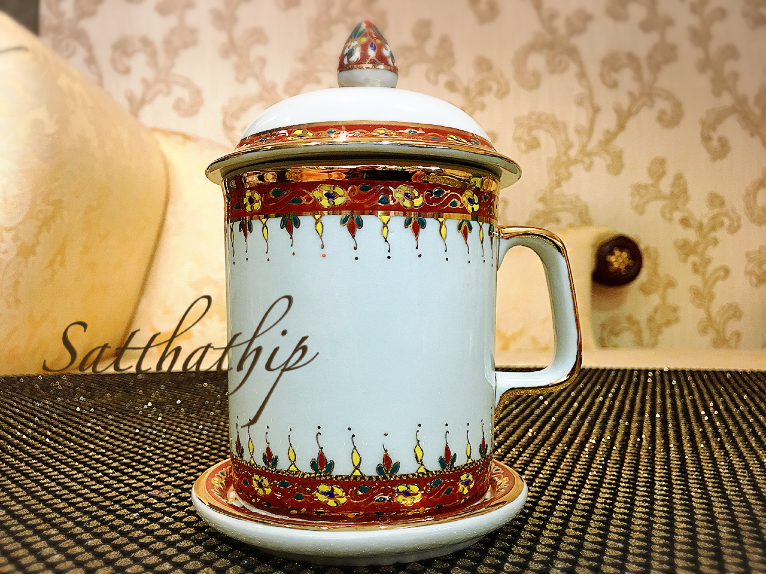 แก้วมัค เบญจรงค์ - แก้วน้ำ เบญจรงค์ - แก้วชา/กาแฟ เบญจรงค์ - แก้วเบญจรงค์