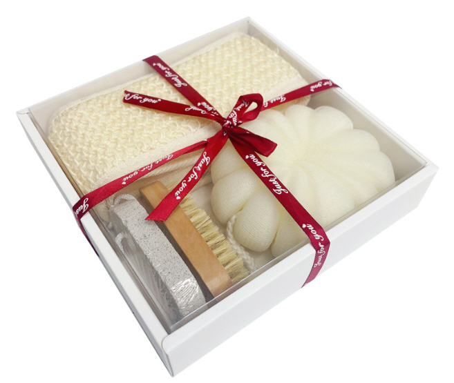 ชุดอุปกรณ์ขัดตัวในห้องน้ำ,ชุดเซ็ทชุดขัดผิว,ใยขัดตัว,ใยบวบขัดตัว