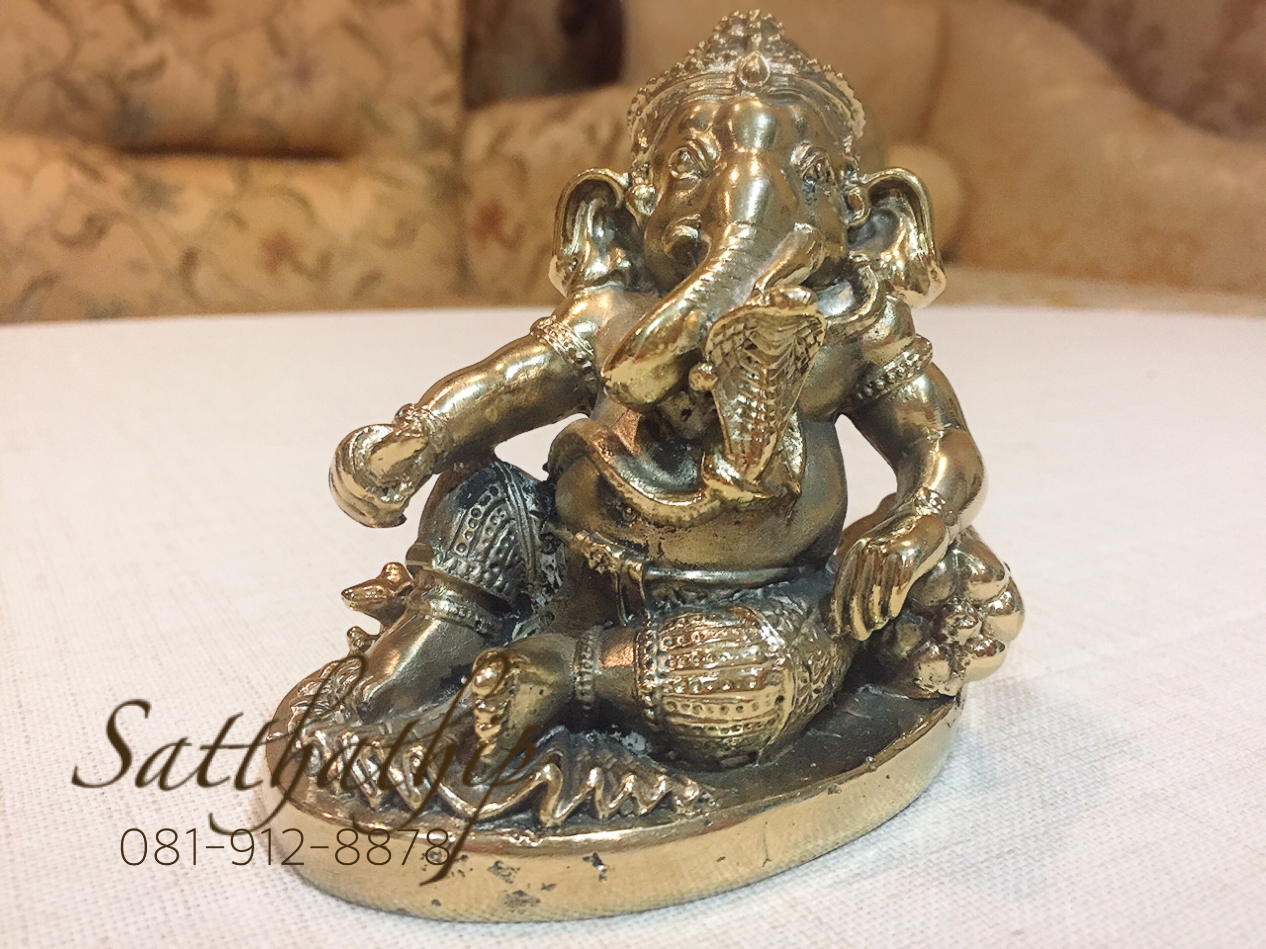 พระพิฆเนศ ปางเสวยสุข (ทองเหลือง) - Ganesha: Lord of Success