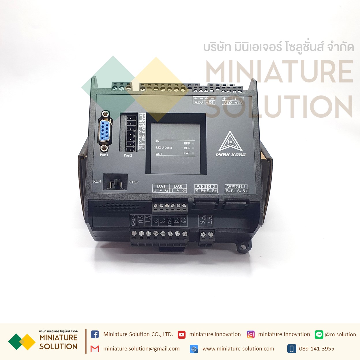 PLC LK3U-20MT-4AD-2DA MITSU GXWork