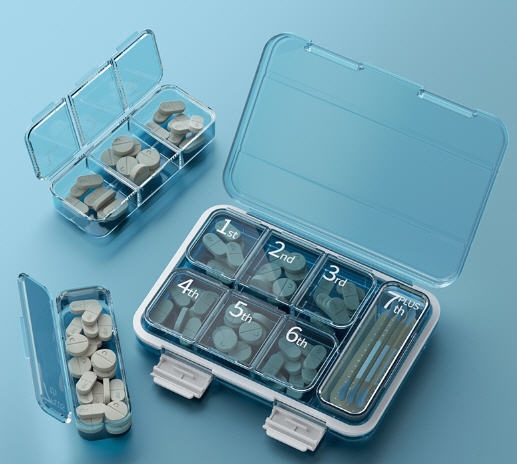 กล่องใส่ยา,กล่องยา,กล่องใส่ยา7วัน,กล่องใส่ยา7ช่อง,BPA FREE