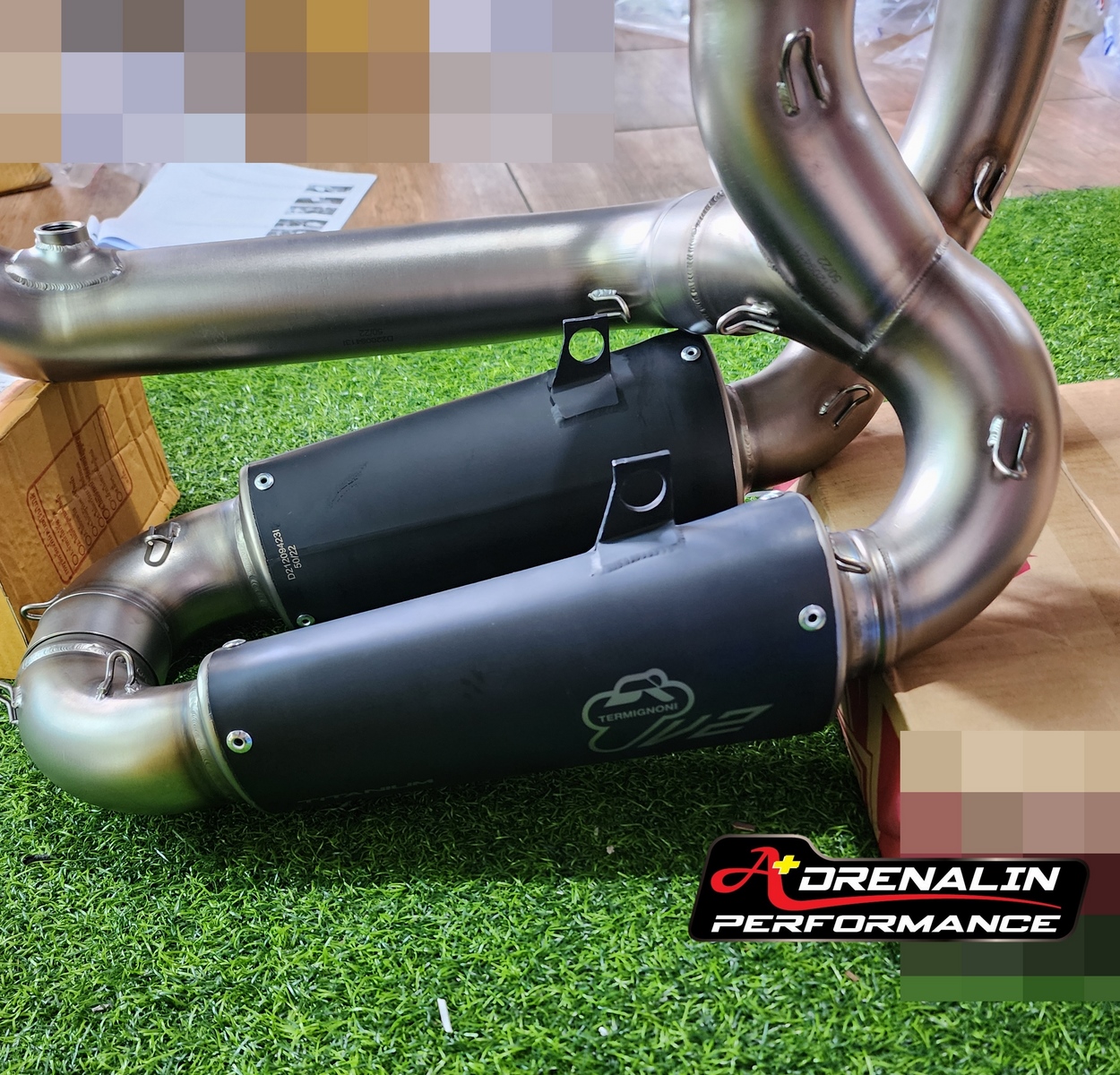 ท่อ Termignoni full สำหรับ V2 2020+ ปลายไทเทคู่ดำ ออกท้าย SBK Edition