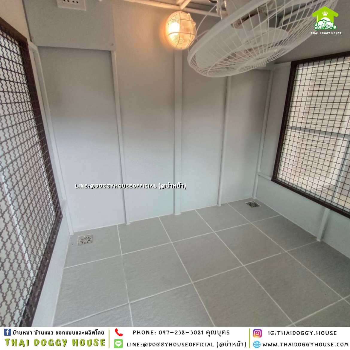 บ้านหมา แบบติดพัดลม แบบบ้าน 𝑩𝑶𝑿 𝑺𝑻𝒀𝑳𝑬