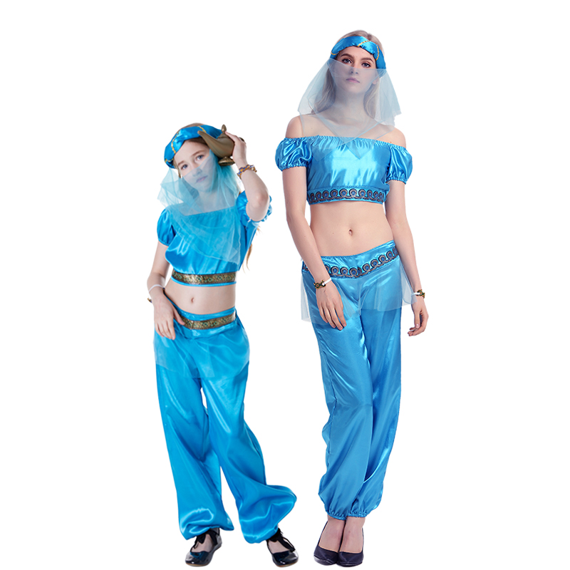 ชุดเจ้าหญิงจัสมินเด็กหญิง(Jasmine)+กำไลที่แขน +ที่คาดผม+ผ้าคลุมหน้า(ไม่รวมรองเท้า)ไซส์ S M L