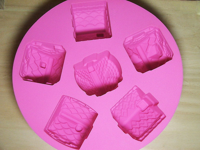 พิมพ์ซิลิโคนรูปบ้าน 6 ช่อง อบได้ (11-8796)