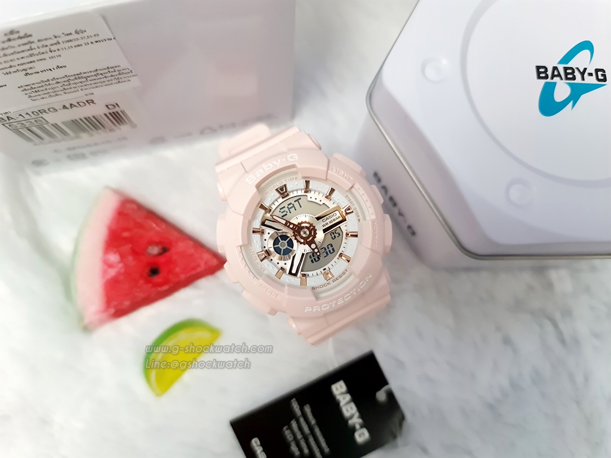 CASIO BABY-G นาฬิกาข้อมือ นาฬิกากันน้ำ นาฬิกาของแท้ ประกันศูนย์ CMG 1 ปี รุ่น BA-110RG-4A