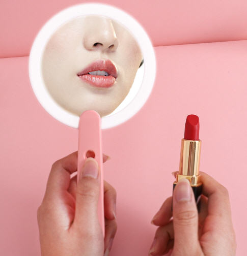 กระจกพกพา,กระจกพกพาพร้อมไฟLED,กระจกไฟLED