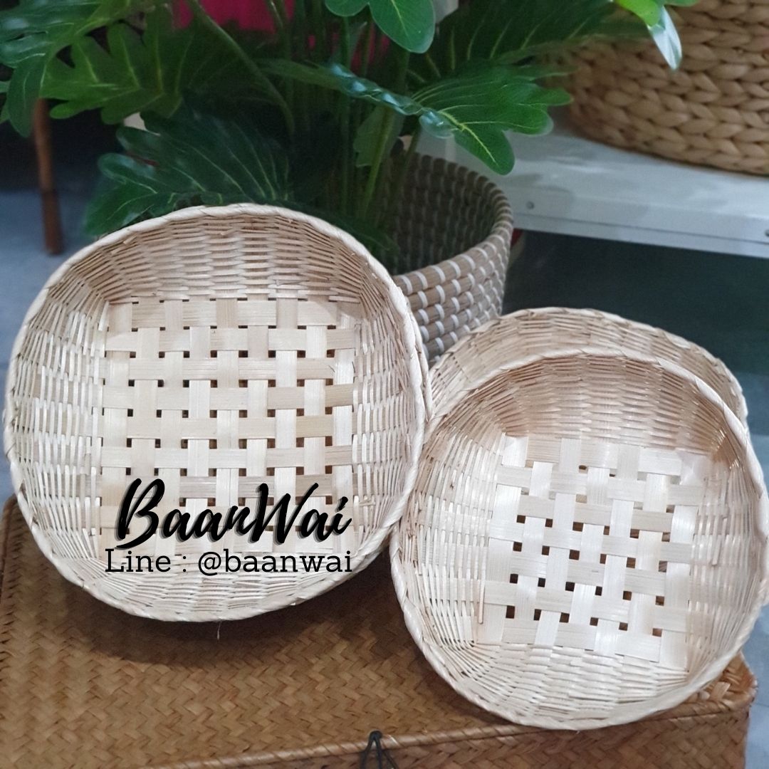 ถาดไม้ไผ่สาน ถาดไม้ไผ่ ถาดสาน
