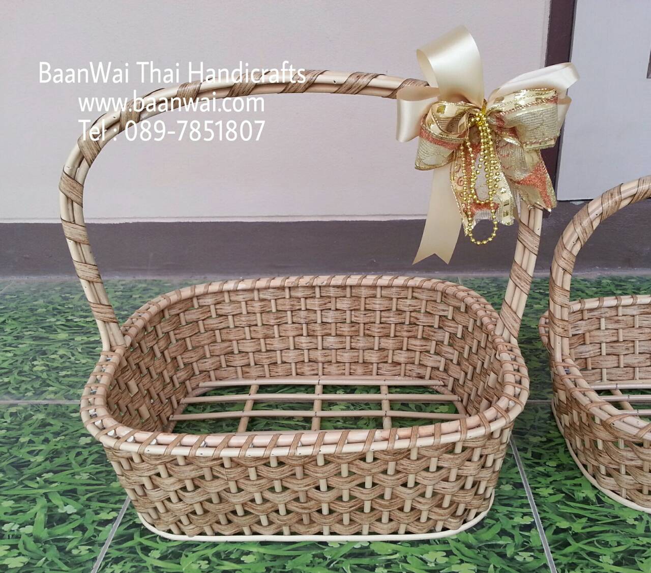 กระเช้า Code-003 หวายเทียม