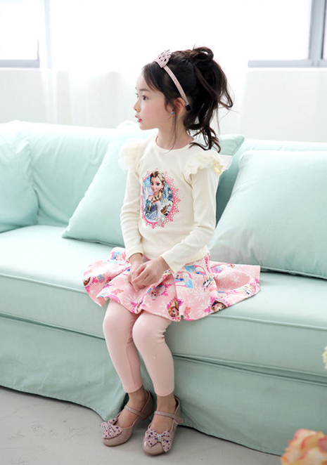ชุดเจ้าหญิงโฟรเซ่น เสื้อ+กางเกง ไซส์ 100-110-120-130-140