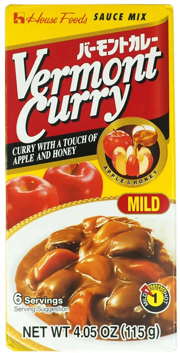 Vermont House Curry Mild เครื่องแกงกะหรี่ญี่ปุ่นชนิดเผ็ดน้อย 115 g. (05-4144)