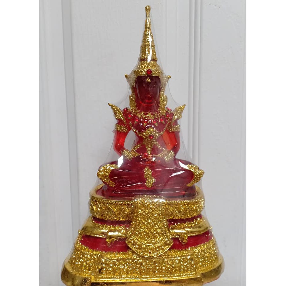 พระเเก้วมรกต จักพรรดิ ฐานกว้าง7นื้ว ปิดทองเค สีประจำวัน