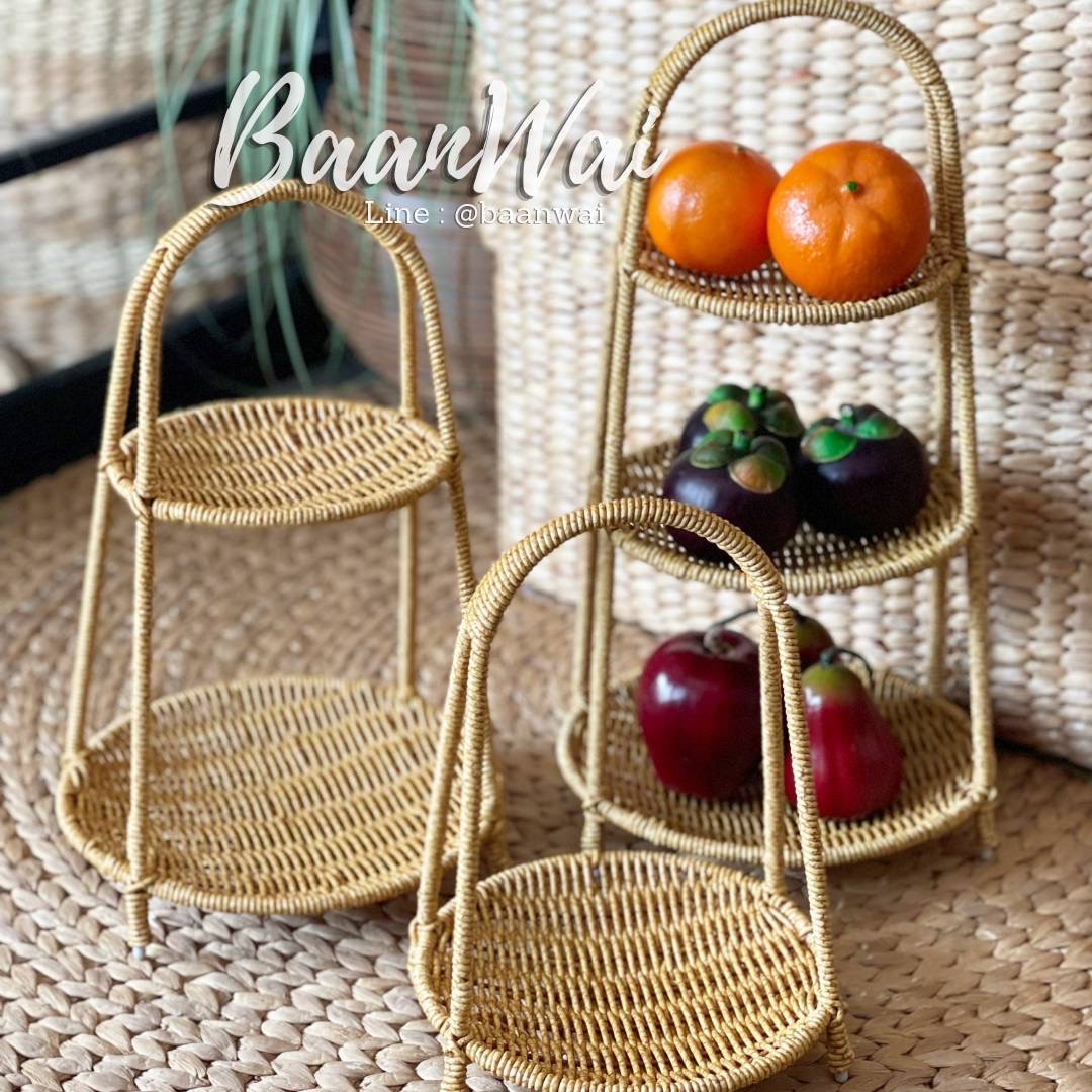 ชั้นวางหวายเทียม โครงเหล็ก