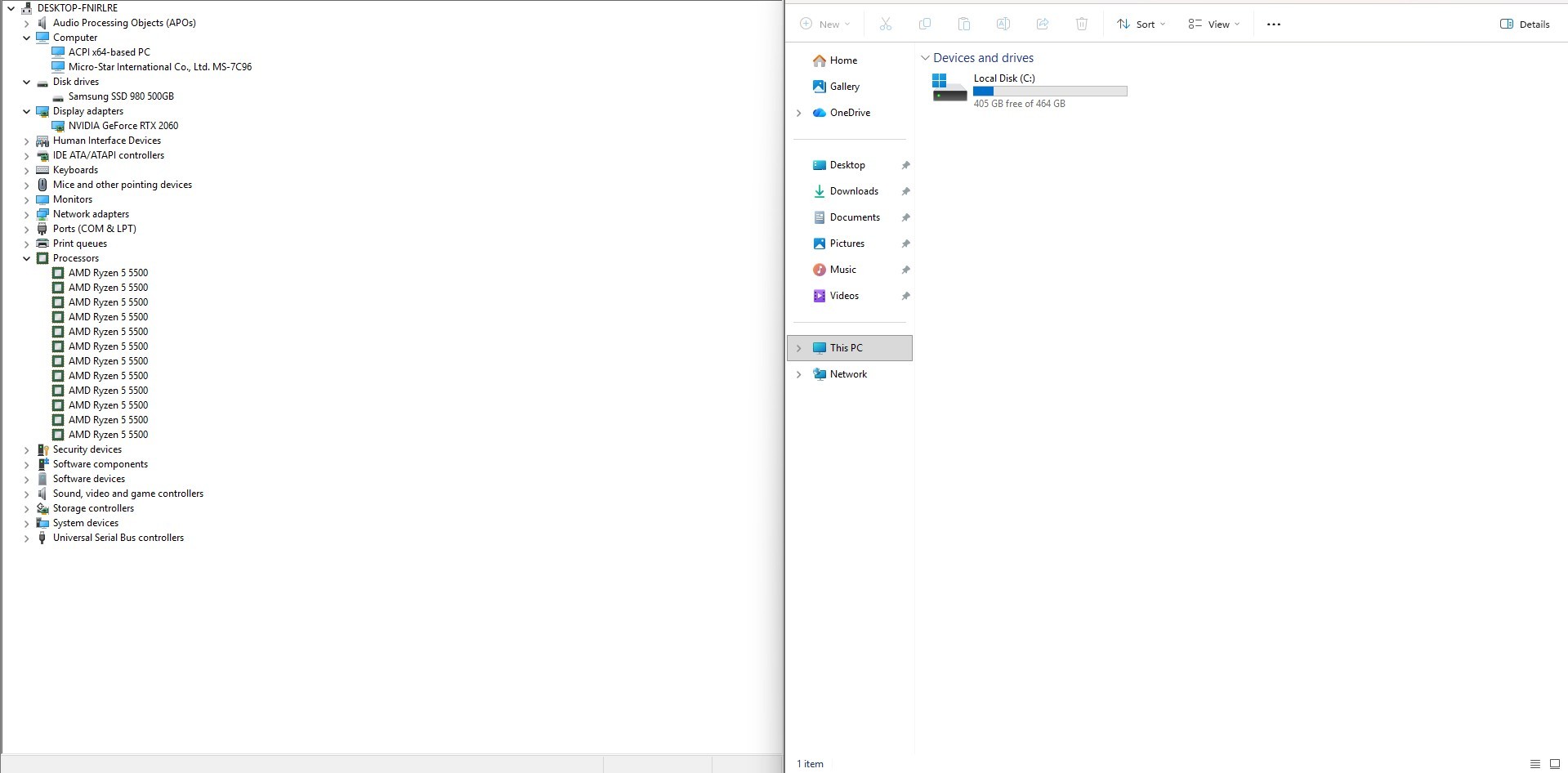 PC ประกอบ Ryzen 5 5500 / RTX 2060 / RAM 8GB DDR4 / M.2 500GB
