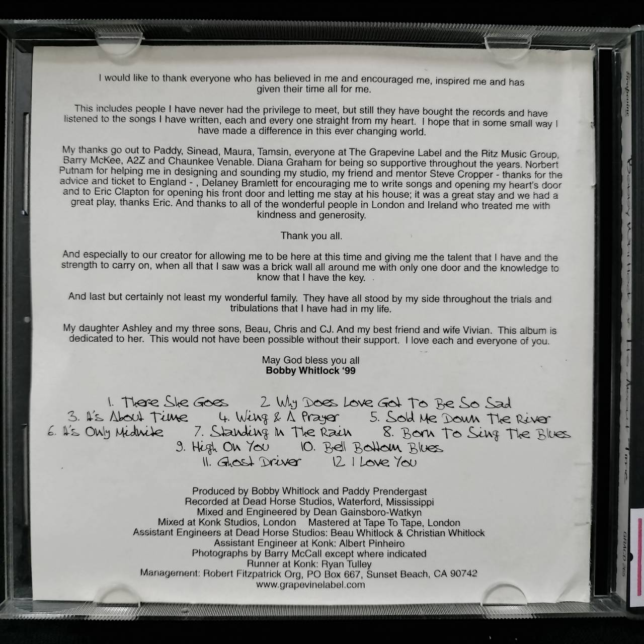 Bobby Whitlock – It's About Time / ไม่ระบุ / แผ่นดี