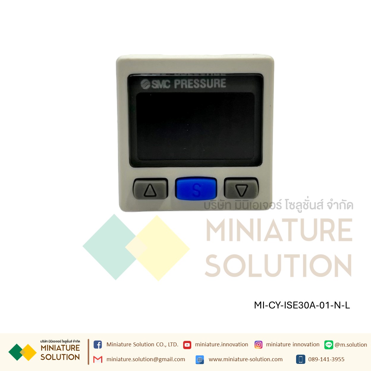 เครื่องวัดความดันดิจิทัล Pressure Switch Original genuine ISE30A-01-N-L positive pressure ZSE30AF-01-N-L mixing pressure