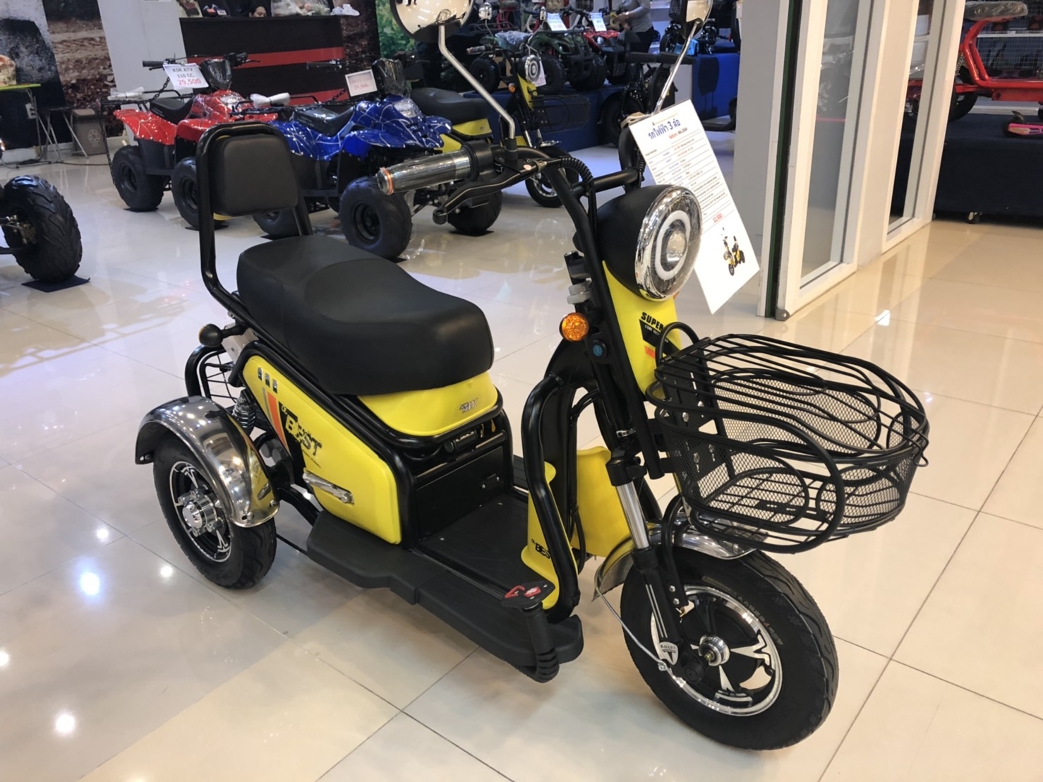 รถสามล้อไฟฟ้า รุ่นใหม่ล่าสุด ด้วยระบบ Brussless มอเตอร์คุณภาพสูงกำลัง 500w 48V