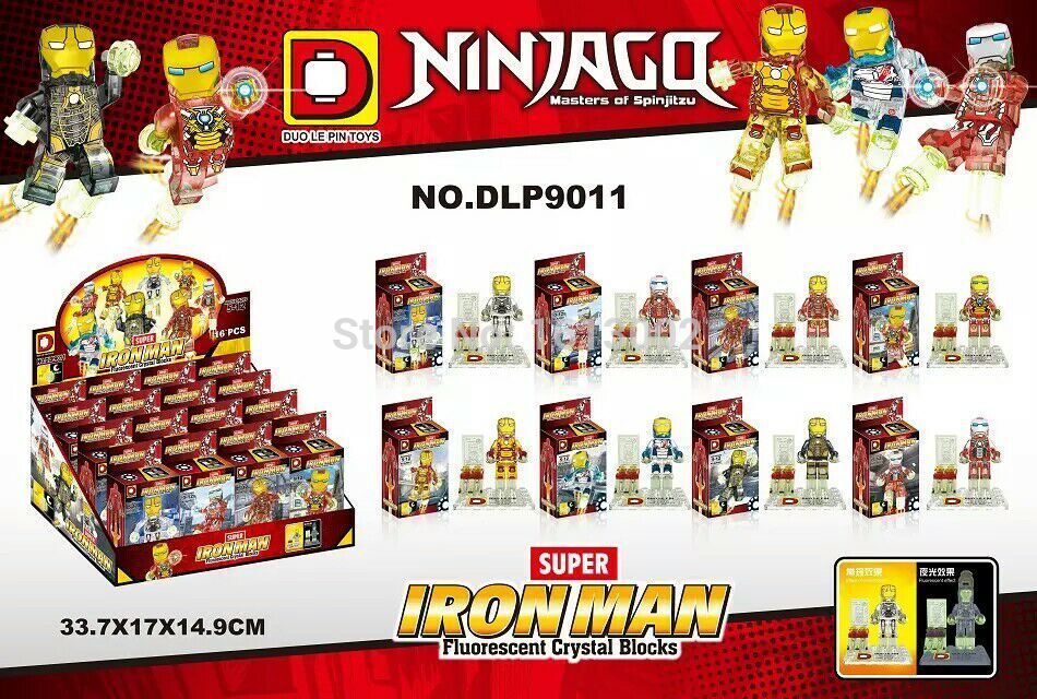 เลโก้จีน DLP9011 ชุด ironman ตัวใส เรืองแสง