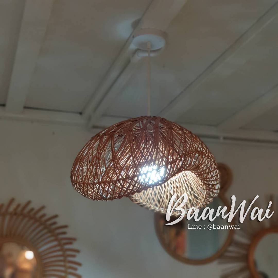 โคมไฟหวาย ทรงโดนัท