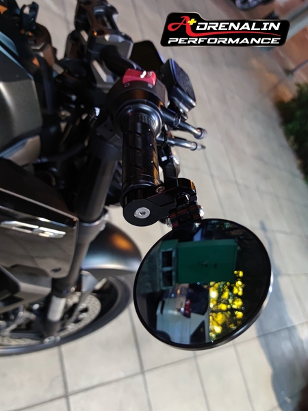 กระจกปลายแฮนด์ CNC racing สำหรับ M821 2018+ แบบกลม สีดำ รุ่น Rocket