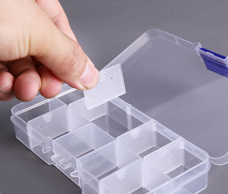 กล่อง10ช่อง,กล่องใส่ขออเนกประสงค์,ขนาด12.8*6*2.3cm