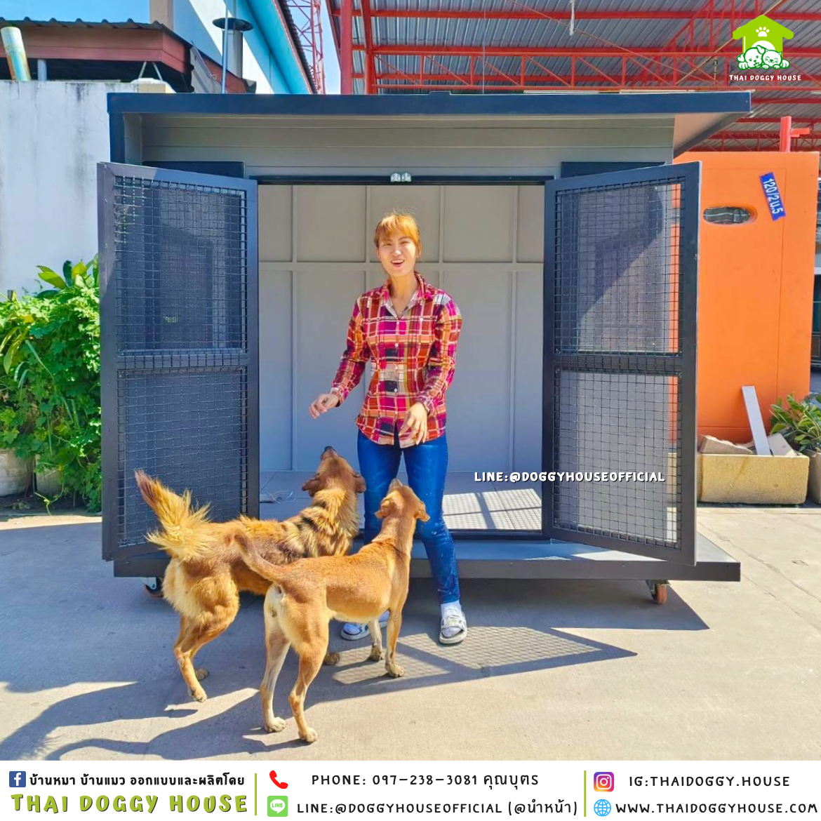 บ้านหมา ติดพัดลม แบบบ้าน 𝐁𝐎𝐗 𝐒𝐓𝐘𝐋𝐄