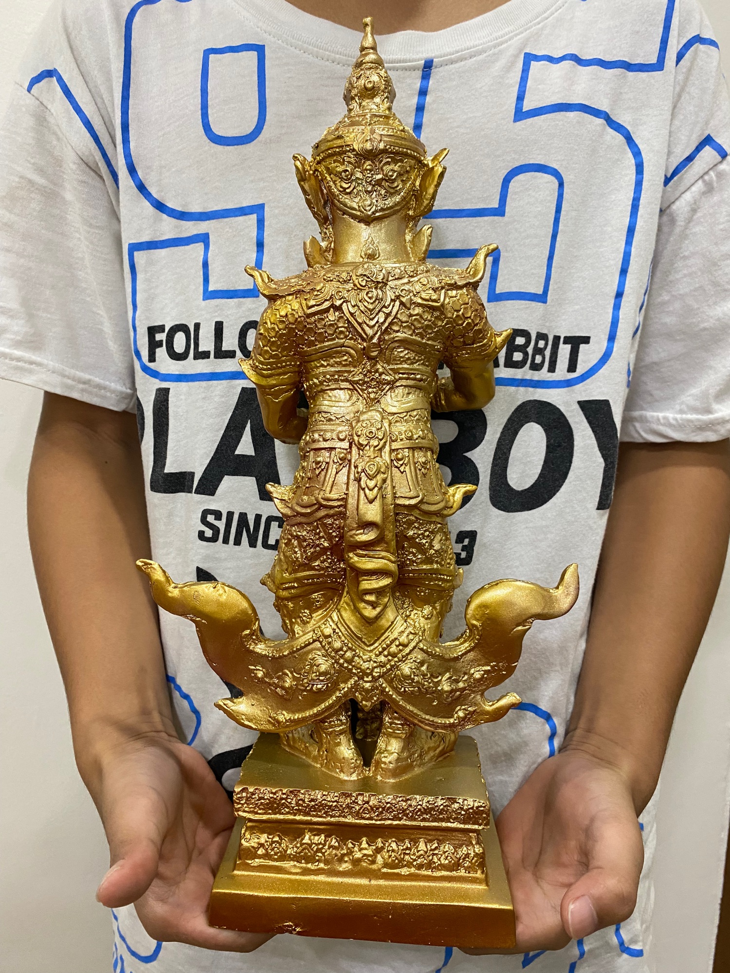 ท้าวเวสสุวรรณ เนื้อทองเหลือง สูง14นิ้ว สีทองหรู