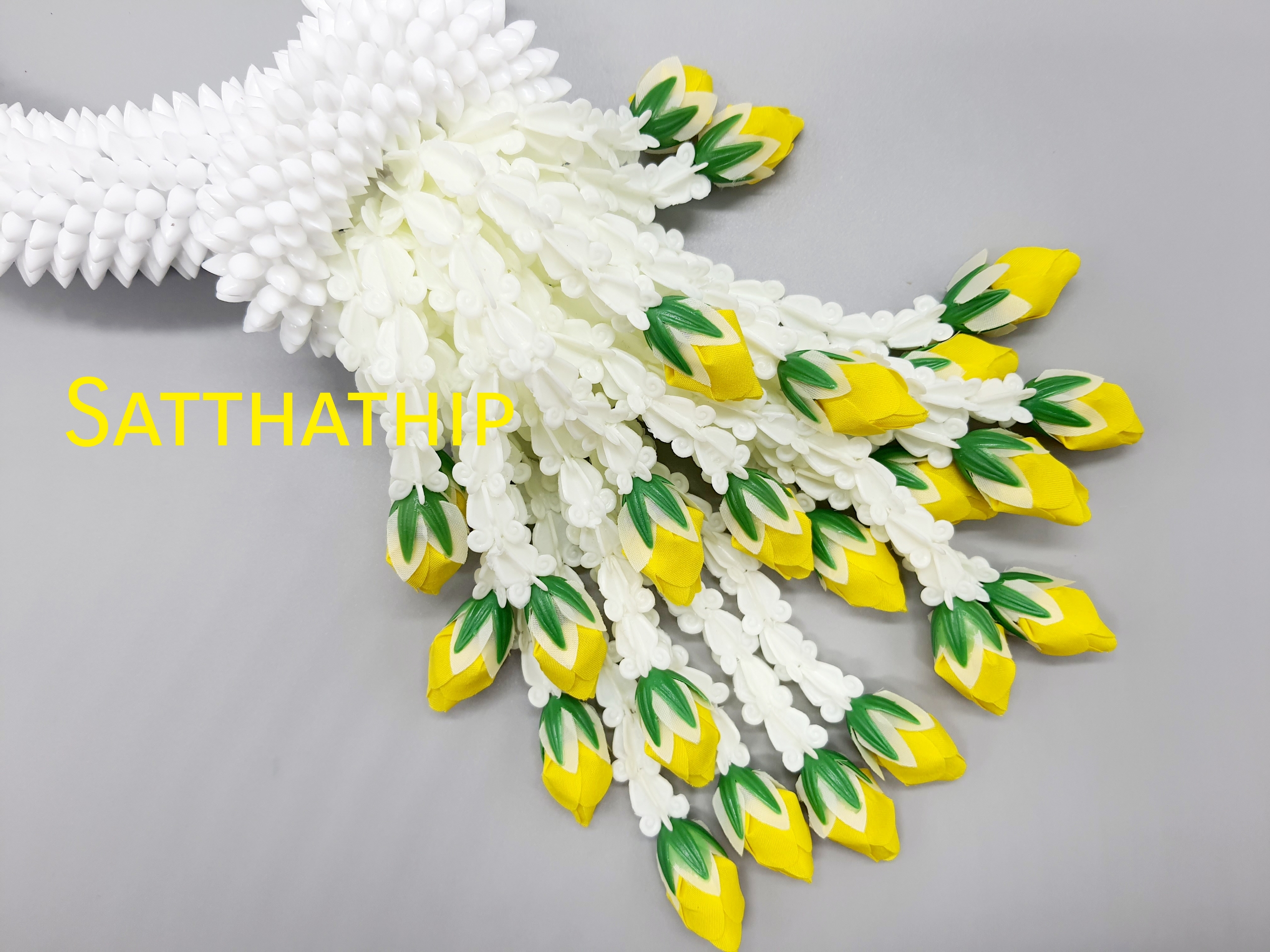 พวงมาลัยดอกพุด - พวงมาลัยดอกพุดประดิษฐ์ - พวงมาลัยประดิษฐ์