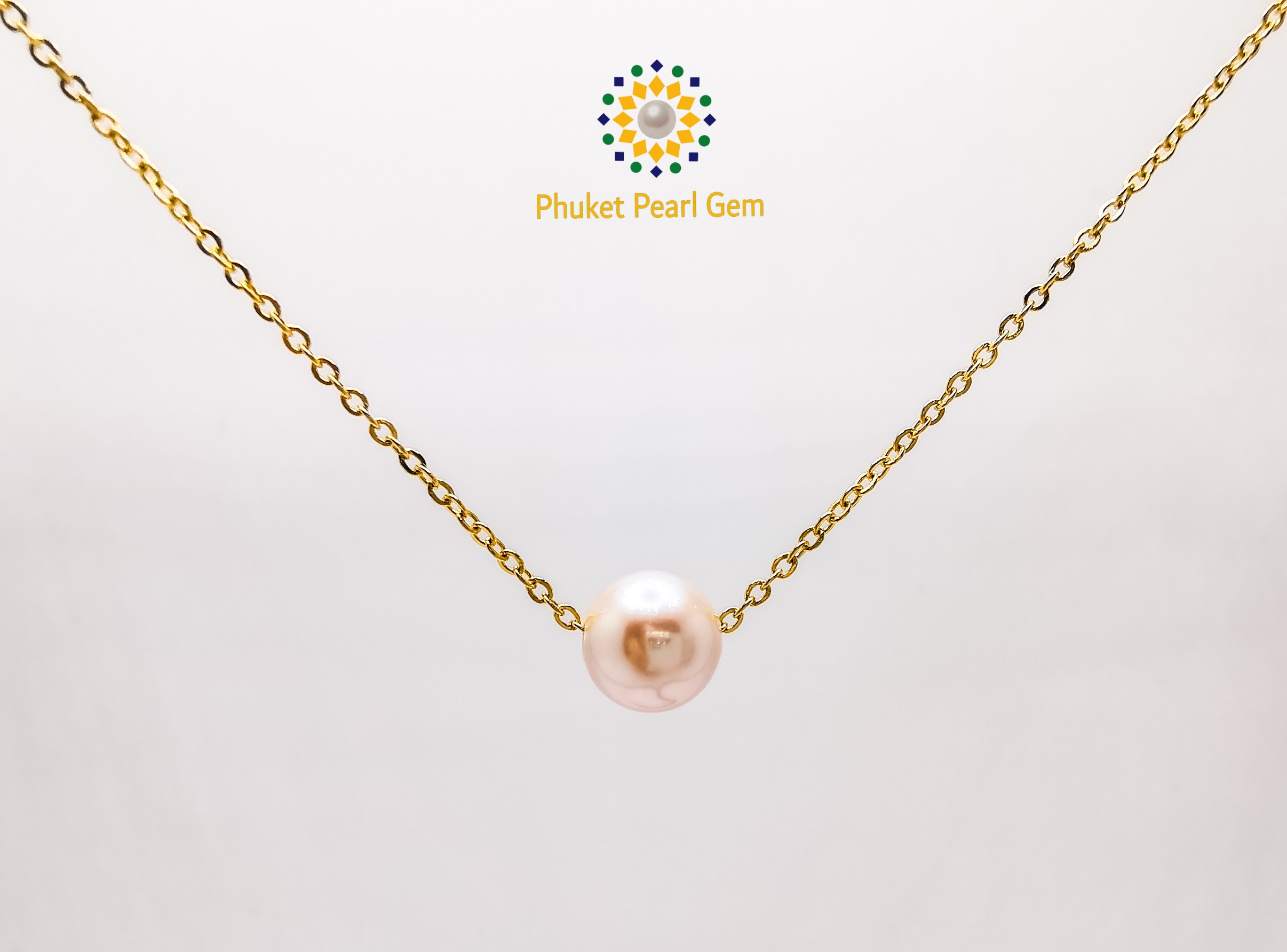 สร้อยชุบ 24K เลือกสีไข่มุกหวานๆ ได้ตามใจต้องการ Phuket Pearl Gem