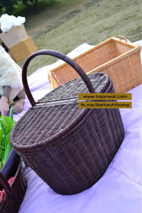 ตะกร้าปิคนิค กล่องปิคนิค กล่องหวาย