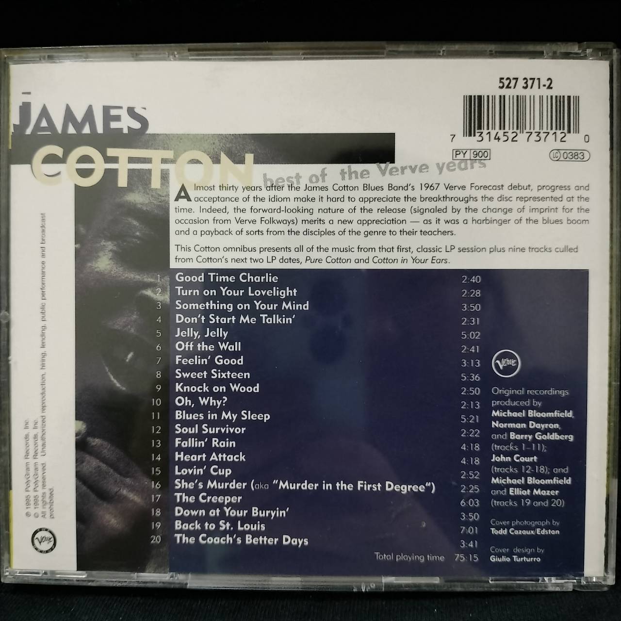 James Cotton – Best Of The Verve Years / ไม่ระบุ / ปกมีจุดเหลือง / แผ่นสวย