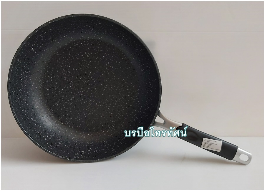 กระทะด้าม ใช้กับเตาถ่านเตาแก๊ส (กระทะเคลือบหินอ่อนทรงลึก ใช้กับเตาไฟฟ้าได้) สำหรับใช้ในบ้านและร้านอาหาร กะทะ