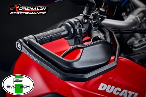 การ์ดแฮนด์ พร้อมตุ้มถ่วงน้ำหนัก Evotech สำหรับ multistrada V4 ทุกรุ่น