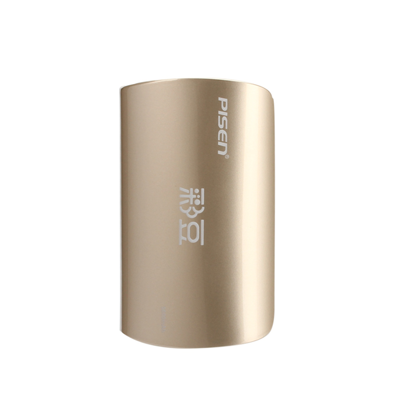 PISEN แบตสำรองแท้ 5,000 mAh พาวเวอร์แบงค์ USB 5V-2A Funny Power Ⅱ รุ่น TS-D127 ไฟฉาย LED ส่องสว่างยามค่ำคืนในตัว เก็บประจุเต็มที่ได้ยาวนาน รูปทรงกระบอก ขนาดกระทัดรัดจับถนัดกระชับมือ - สีทองคำ