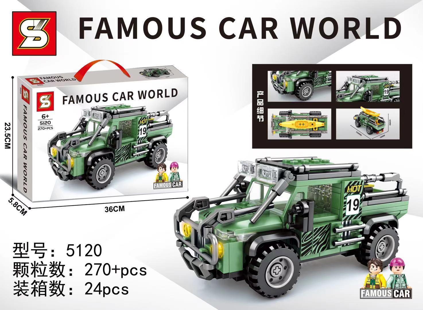 เลโก้จีน SY 5120 ชุด Famous Car World