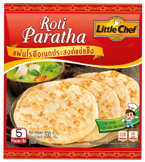 Little Chef Rotee Paratha ลิตเติ้ลเชฟ แผ่นโรตีแช่แข็ง 300g. (Frozen) (05-8844)