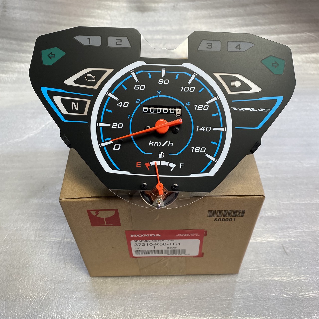 37210-K58-TC1 มาตรวัดความเร็วและมาตรวัดระดับน้ำมันเชื้อเพลิง WAVE110i 2019-2020 เวฟ110ไอ อะไหล่แท้ HONDA