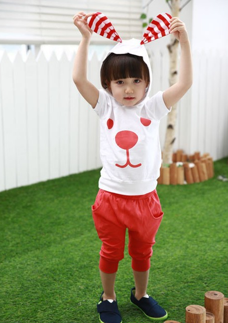 เสื้อ+กางเกง สีส้ม ไซส์ 100-110-120-130-140