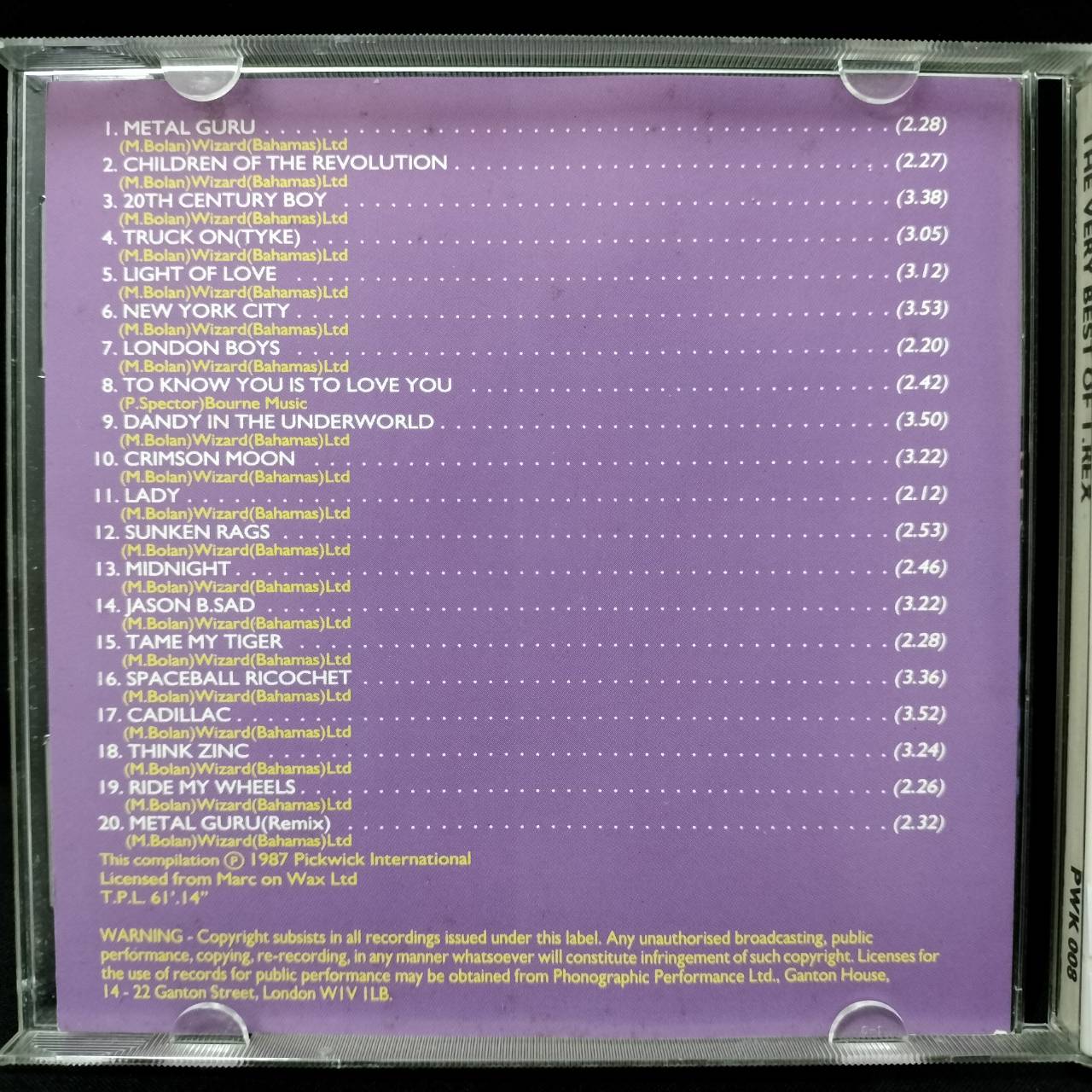 T. Rex – The Very Best Of T.Rex / FRANCE / แผ่นดี