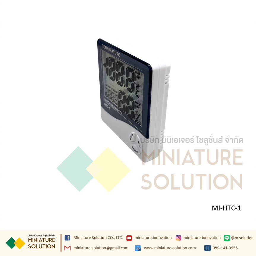 HTC-1 SINOTIMER เครื่องวัดอุณหภูมิและความชื้น เครื่องวัดอุณหภูมิ/ความชื้นสัมพัทธ์/นาฬิกา/ปฏิทิน/ตั้งปลุกได้ Digital Thermo Hygrometer